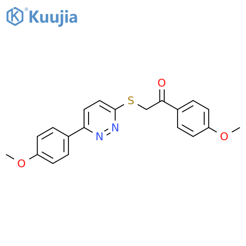 1-(4-methoxyphenyl)-2-{6-(4-methoxyphenyl)pyridazin-3-ylsulfanyl}ethan-1-one structure