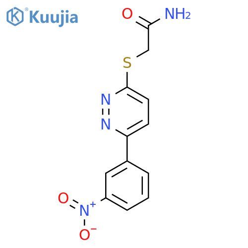 2-{6-(3-nitrophenyl)pyridazin-3-ylsulfanyl}acetamide structure
