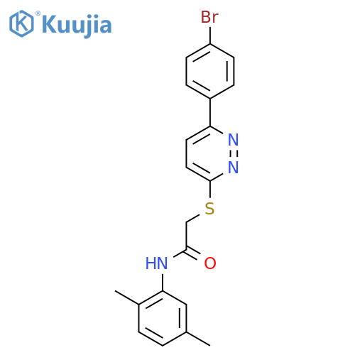 2-{6-(4-bromophenyl)pyridazin-3-ylsulfanyl}-N-(2,5-dimethylphenyl)acetamide structure