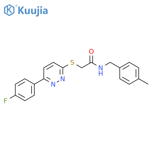 2-{6-(4-fluorophenyl)pyridazin-3-ylsulfanyl}-N-(4-methylphenyl)methylacetamide structure