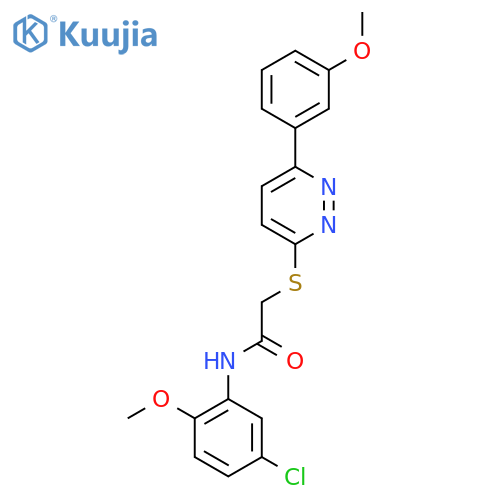 N-(5-chloro-2-methoxyphenyl)-2-{6-(3-methoxyphenyl)pyridazin-3-ylsulfanyl}acetamide structure