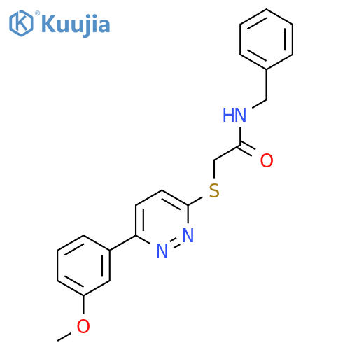 N-benzyl-2-{6-(3-methoxyphenyl)pyridazin-3-ylsulfanyl}acetamide structure