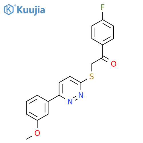 1-(4-fluorophenyl)-2-{6-(3-methoxyphenyl)pyridazin-3-ylsulfanyl}ethan-1-one structure