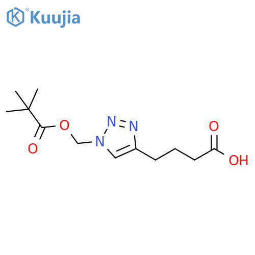 1H-1,2,3-Triazole-4-butanoic acid,1-[(2,2-dimethyl-1-oxopropoxy)methyl]- structure