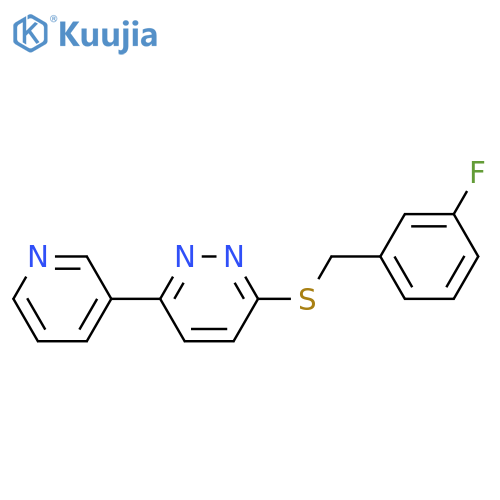 3-{(3-fluorophenyl)methylsulfanyl}-6-(pyridin-3-yl)pyridazine structure