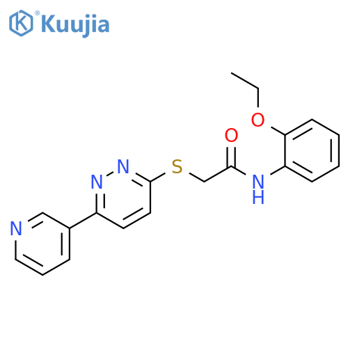N-(2-ethoxyphenyl)-2-{6-(pyridin-3-yl)pyridazin-3-ylsulfanyl}acetamide structure