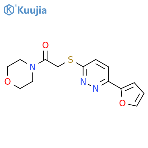 2-{6-(furan-2-yl)pyridazin-3-ylsulfanyl}-1-(morpholin-4-yl)ethan-1-one structure