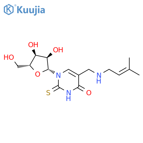 5-(3-Methyl-2-butenyl)aminomethyl-2-thio-uridine structure
