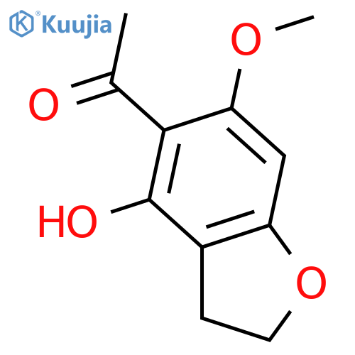 5-Acetyl-2,3-dihydro-4-hydroxy-6-methoxybenzofuran structure