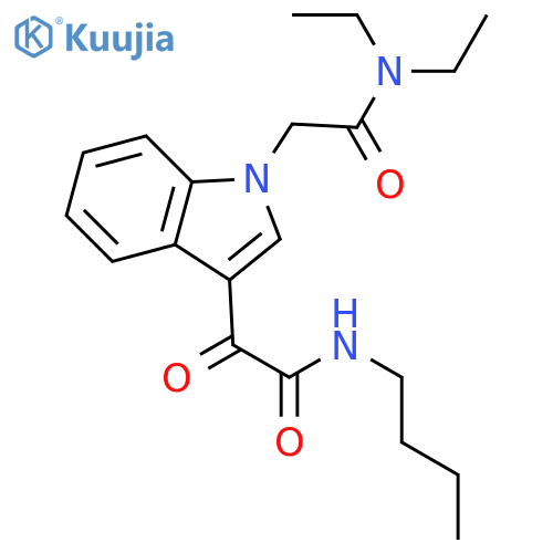 N-butyl-2-{1-(diethylcarbamoyl)methyl-1H-indol-3-yl}-2-oxoacetamide structure
