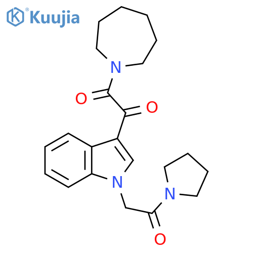1-(azepan-1-yl)-2-{1-2-oxo-2-(pyrrolidin-1-yl)ethyl-1H-indol-3-yl}ethane-1,2-dione structure