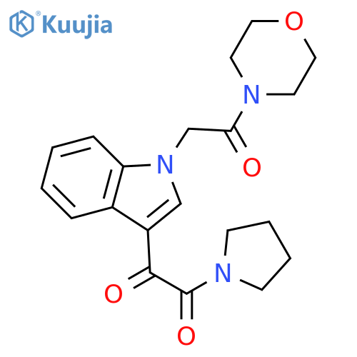 1-{1-2-(morpholin-4-yl)-2-oxoethyl-1H-indol-3-yl}-2-(pyrrolidin-1-yl)ethane-1,2-dione structure