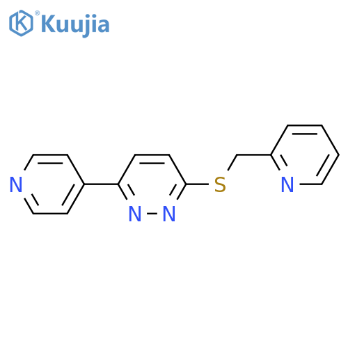 3-{(pyridin-2-yl)methylsulfanyl}-6-(pyridin-4-yl)pyridazine structure
