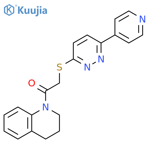 2-{6-(pyridin-4-yl)pyridazin-3-ylsulfanyl}-1-(1,2,3,4-tetrahydroquinolin-1-yl)ethan-1-one structure