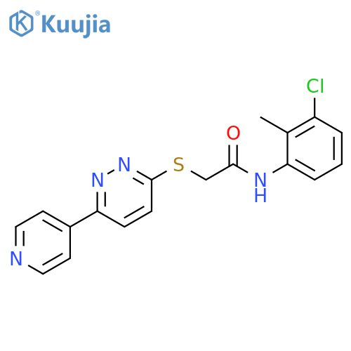 N-(3-chloro-2-methylphenyl)-2-{6-(pyridin-4-yl)pyridazin-3-ylsulfanyl}acetamide structure