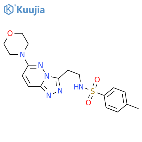 4-methyl-N-{2-6-(morpholin-4-yl)-1,2,4triazolo4,3-bpyridazin-3-ylethyl}benzene-1-sulfonamide structure