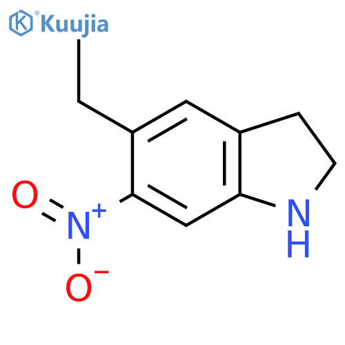 5-Ethyl-6-nitro-2,3-dihydro-1H-indole structure