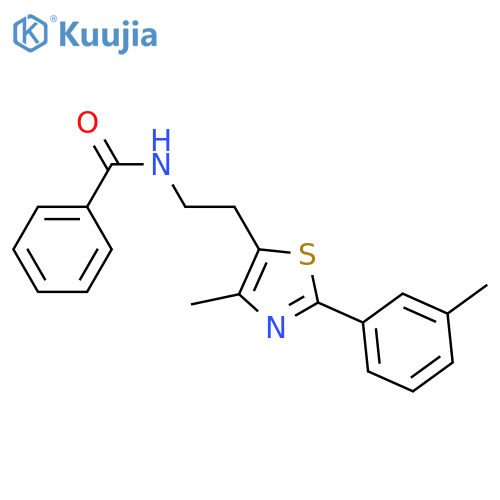 N-{2-4-methyl-2-(3-methylphenyl)-1,3-thiazol-5-ylethyl}benzamide structure