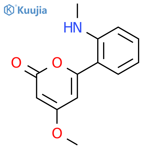 2H-Pyran-2-one, 4-methoxy-6-[2-(methylamino)phenyl]- structure