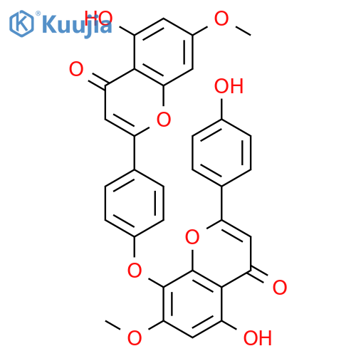 4H-1-Benzopyran-4-one,5-hydroxy-8-[4-(5-hydroxy-7-methoxy-4-oxo-4H-1-benzopyran-2-yl)phenoxy]-2-(4-hydroxyphenyl)-7-methoxy- structure