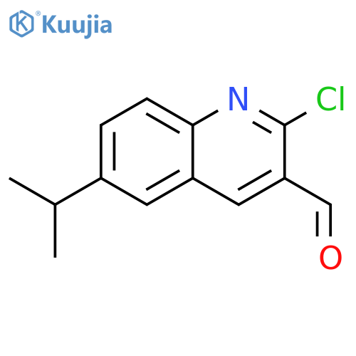 3-Quinolinecarboxaldehyde, 2-chloro-6-(1-methylethyl)- structure