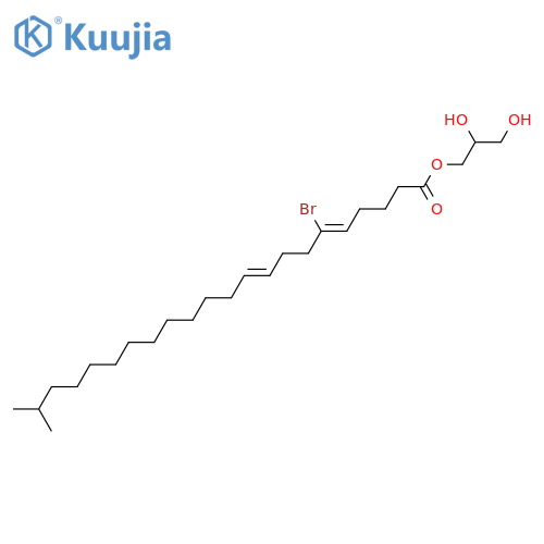 5,9-Docosadienoic acid, 6-bromo-21-methyl-, (2S)-2,3-dihydroxypropylester, (5E,9Z)- structure