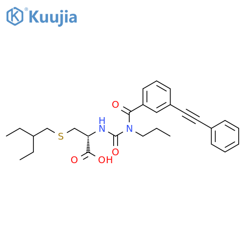 L-Cysteine,S-(2-ethylbutyl)-N-[[[3-(phenylethynyl)benzoyl]propylamino]carbonyl]- structure