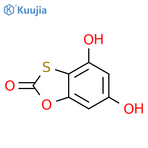 1,3-Benzoxathiol-2-one, 4,6-dihydroxy- structure