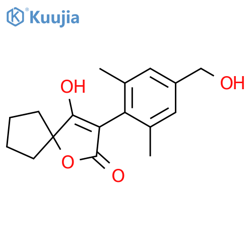 1-Oxaspiro[4.4]non-3-en-2-one,4-hydroxy-3-[4-(hydroxymethyl)-2,6-dimethylphenyl]- structure