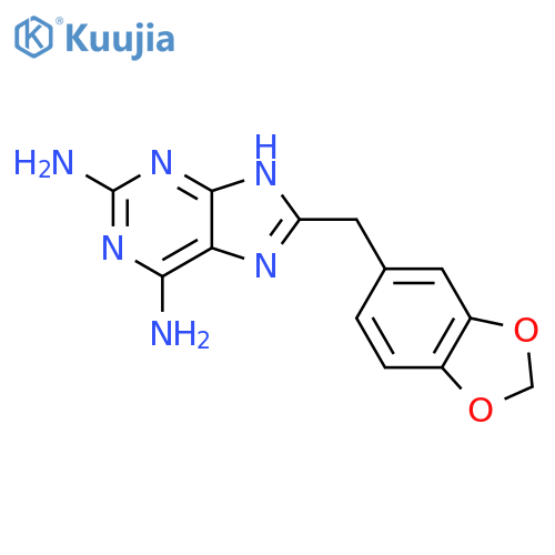 8-(Benzod1,3dioxol-5-ylmethyl)-9H-purine-2,6-diamine structure