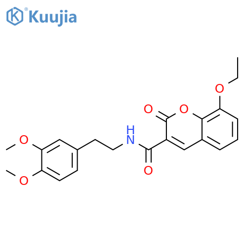 N-2-(3,4-dimethoxyphenyl)ethyl-8-ethoxy-2-oxo-2H-chromene-3-carboxamide structure