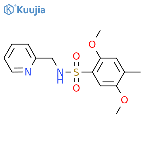 2,5-dimethoxy-4-methyl-N-(pyridin-2-yl)methylbenzene-1-sulfonamide structure