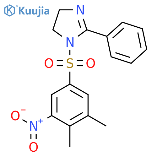 1-(3,4-dimethyl-5-nitrobenzenesulfonyl)-2-phenyl-4,5-dihydro-1H-imidazole structure