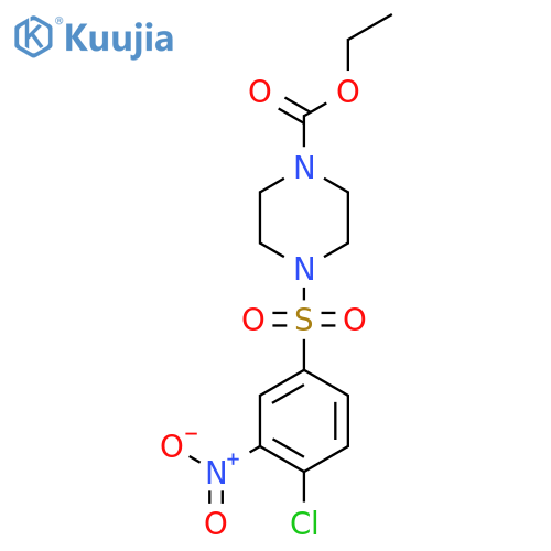 Ethyl 4-((4-chloro-3-nitrophenyl)sulfonyl)piperazinecarboxylate structure