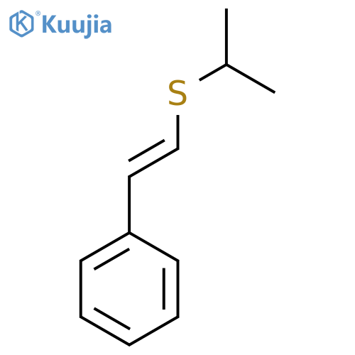 Benzene, [2-[(1-methylethyl)thio]ethenyl]-, (E)- structure