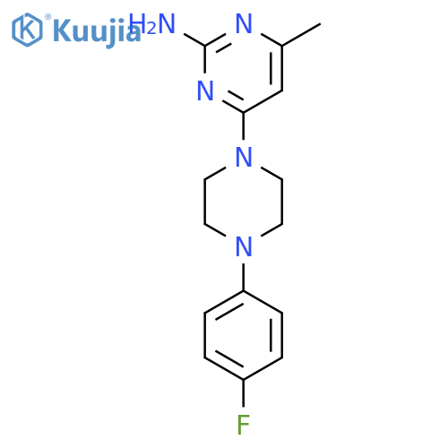 6-(4-(4-Fluorophenyl)piperazinyl)-4-methylpyrimidine-2-ylamine structure
