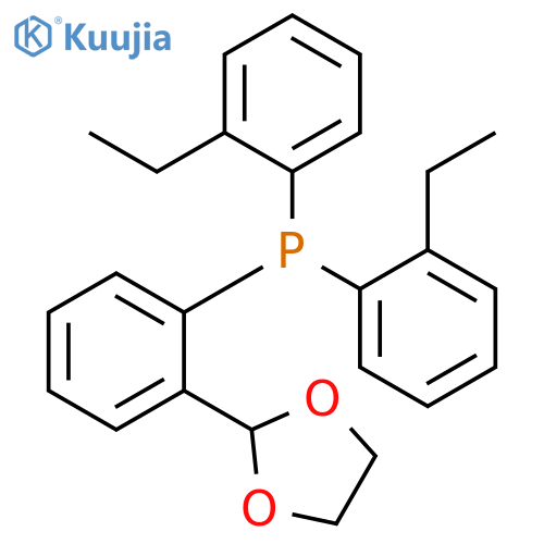 Phosphine, [2-(1,3-dioxolan-2-yl)phenyl]bis(2-ethylphenyl)- structure