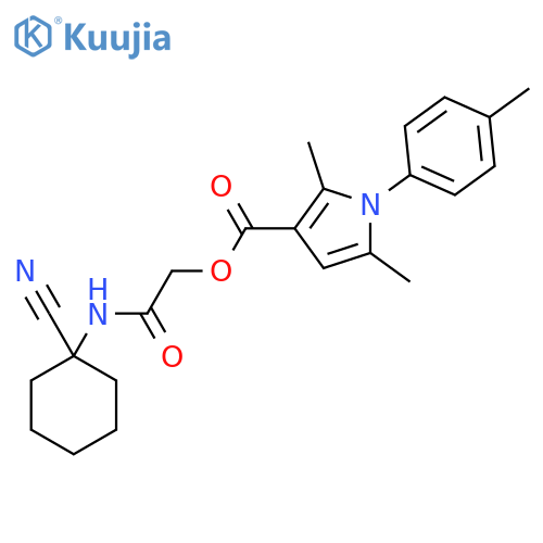 [(1-cyanocyclohexyl)carbamoyl]methyl 2,5-dimethyl-1-(4-methylphenyl)-1H-pyrrole-3-carboxylate structure