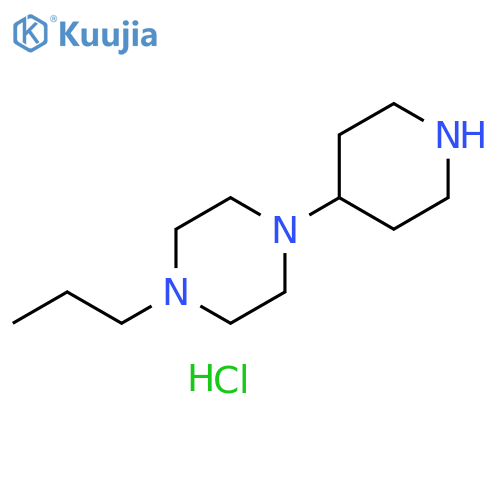 Piperazine, 1-(4-piperidinyl)-4-propyl-, trihydrochloride structure