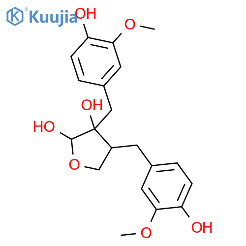 3,4-bis(4-hydroxy-3-methoxybenzyl)tetrahydrofuran-2,3-diol structure