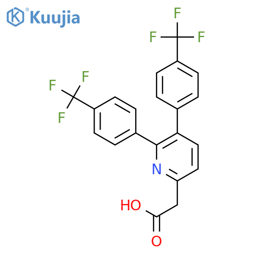 2-Pyridineacetic acid, 5,6-bis[4-(trifluoromethyl)phenyl]- structure
