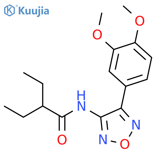 N-4-(3,4-dimethoxyphenyl)-1,2,5-oxadiazol-3-yl-2-ethylbutanamide structure