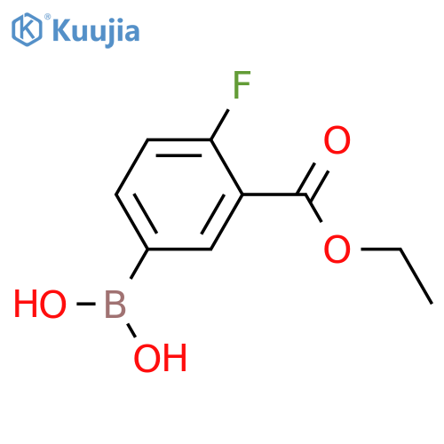 (3-(Ethoxycarbonyl)-4-fluorophenyl)boronic acid structure