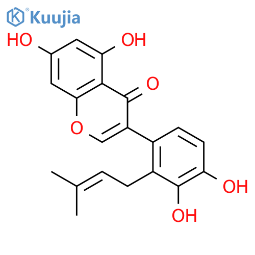 4H-1-Benzopyran-4-one,3-[3,4-dihydroxy-2-(3-methyl-2-butenyl)phenyl]-5,7-dihydroxy- structure