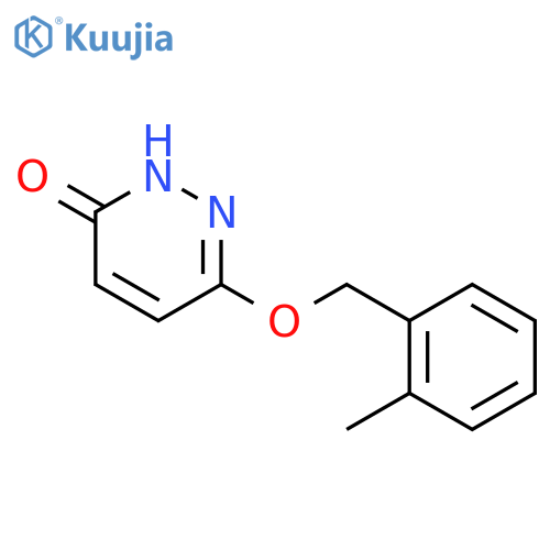 3(2H)-Pyridazinone, 6-[(2-methylphenyl)methoxy]- structure