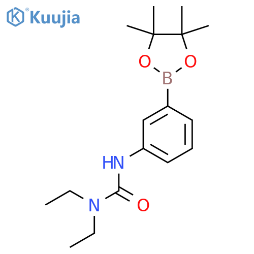 1,1-Diethyl-3-(3-(4,4,5,5-tetramethyl-1,3,2-dioxaborolan-2-yl)phenyl)urea structure