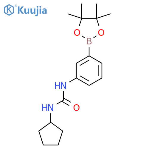1-Cyclopentyl-3-3-(4,4,5,5-tetramethyl-1,3,2dioxaborolan-2-yl)-phenyl-urea structure