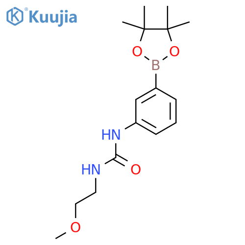 1-(2-Methoxyethyl)-3-[3-(4,4,5,5-tetramethyl-1,3,2-dioxaborolan-2-yl)phenyl]urea structure