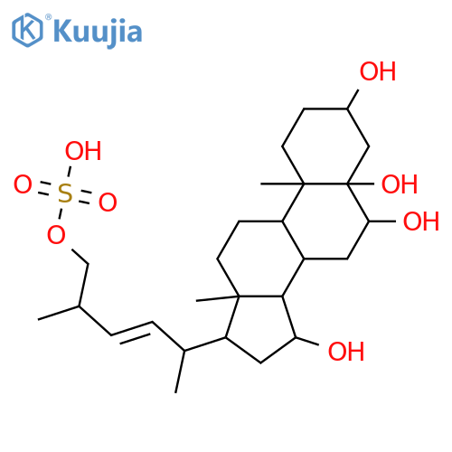 26,27-Dinorergost-22-ene-3,5,6,15,25-pentol; (3β,5α,6β,15α,22E,24ξ)-form, 25-O-Sulfate structure