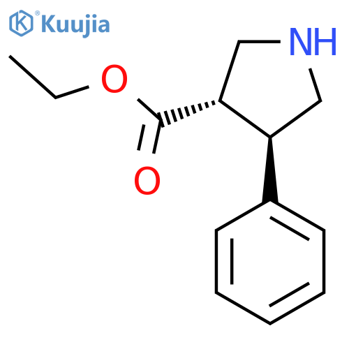 rac-ethyl (3R,4S)-4-phenylpyrrolidine-3-carboxylate structure